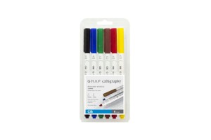 MARCADOR ARTISTICO GRAF CALLIGRAPHY CIS CONJ 6 CORES