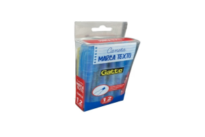 MARCA TEXTO GATTE AZUL CX C/ 12 PCS