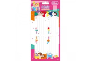 ETIQUETA ADESIVA TILIBRA PRINCESAS COM 8 UNIDADES