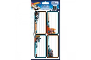 ETIQUETA ADESIVA TILIBRA HOT WHEELS COM 8 UNIDADES